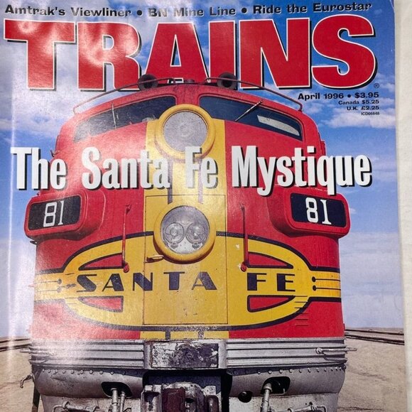 Trains Magazine of Railroading April 1996 Vol 56 No 4 Santa Fe Mystique u - Picture 2 of 10